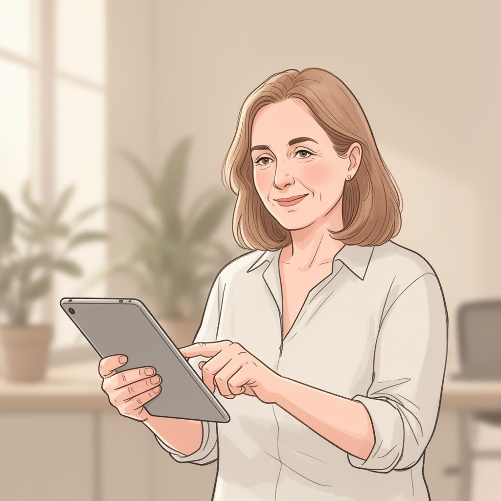 Provider placing an order on a tablet