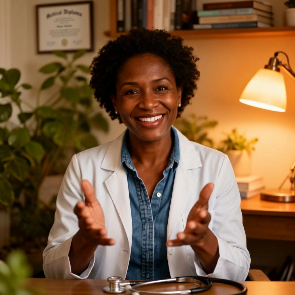 Patient on a telehealth visit with her provider